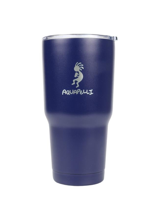 اكوابيلي كوب سفر معزول بالفراغ TR28 مع شفاطة سيليكون، أزرق مخطط، 28 أونصة، 90086