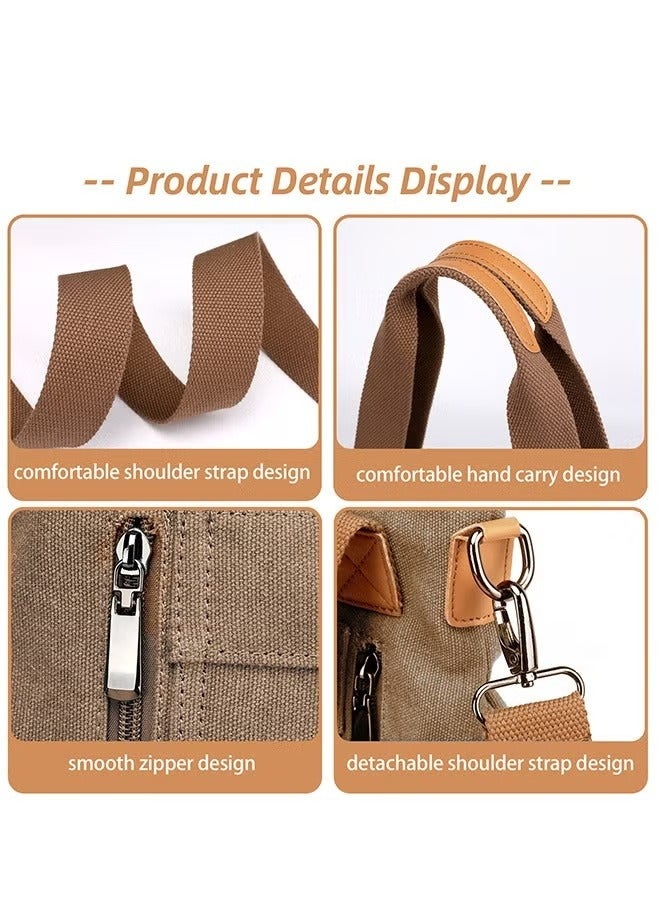 ميكسد إمرأة نمط قماش حمل حقيبة يد قدرة كبيرة متعددة جيب حقيبة يد جهاز عمليّة بناء - Image 5