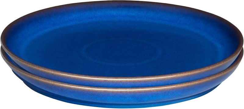 Denby Denby 1048825 Imperial Blue 2 Piece Coupe Dinner Plate Set  - Image 1