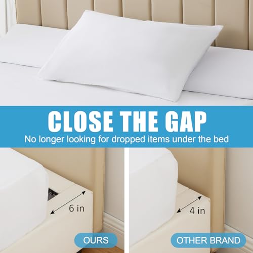 MEGCXIT King Bed Wedge Pillow for Headboard, Bed Gap Filler, Triangle Pillow Wedge for Headboard Gap, Bolster Pillows for Beds, Anti-Slip Mattress Wedge Gap Filler, 76"×10"×6", White - Image 5