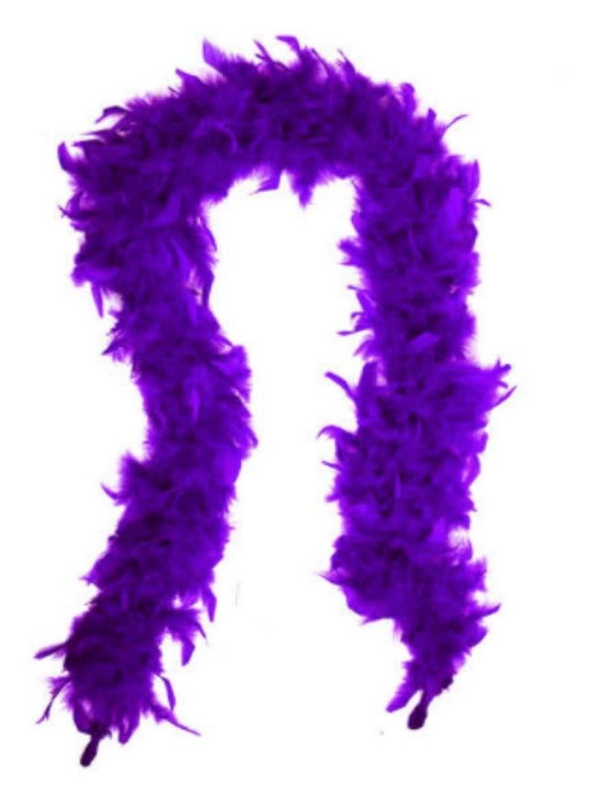 Skywalk Fluffy Feather Boa Strip Dressup Costume Party Wedding Decoration,Party Theme Feather Boa (Purple) - Image 1