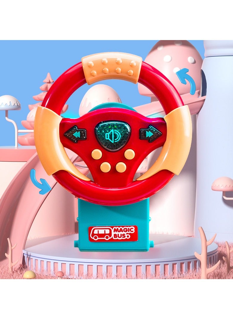 School Bus Toy with Sound and Light Simulation Steering Wheel Gear Toy Musical School Bus Toy for Toddler, Educational Bus Driving Toy Multifunction Preschool Gift Children Boy Girl Toy  - Image 2