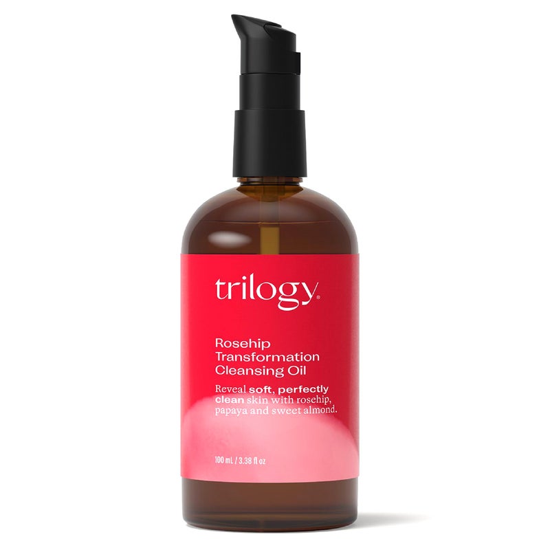 Trilogy Rosehip Transformation Cleansing Oil, Makeup Remover & Cleanser With Papaya & Sweet Almond, 3.38 fl oz - Image 1