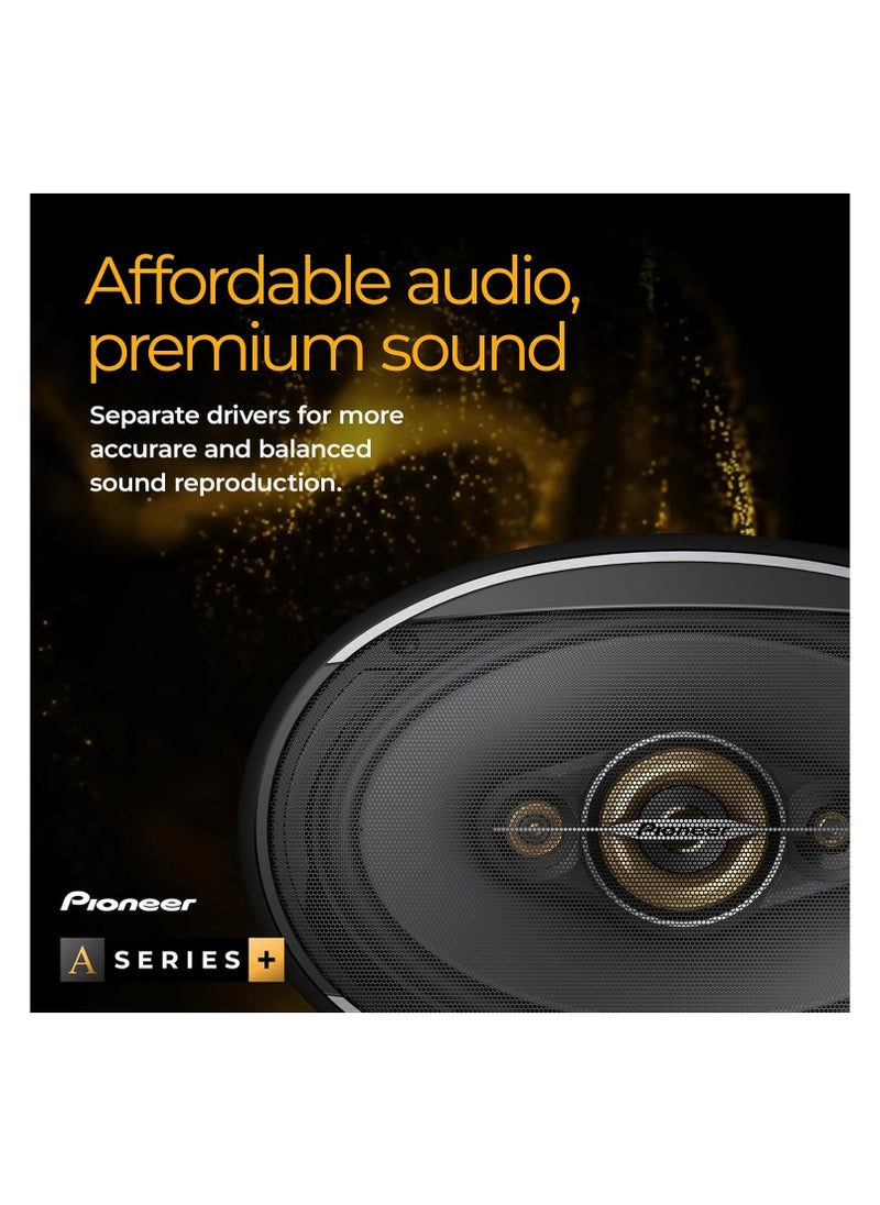 Pioneer - Pioneer 450W Max 100W Sine Wave Tweeter Powerful Sound High Efficiency 38mm Cut Out Set of 2 Speakers with Angled Mount Adapter - Image 1
