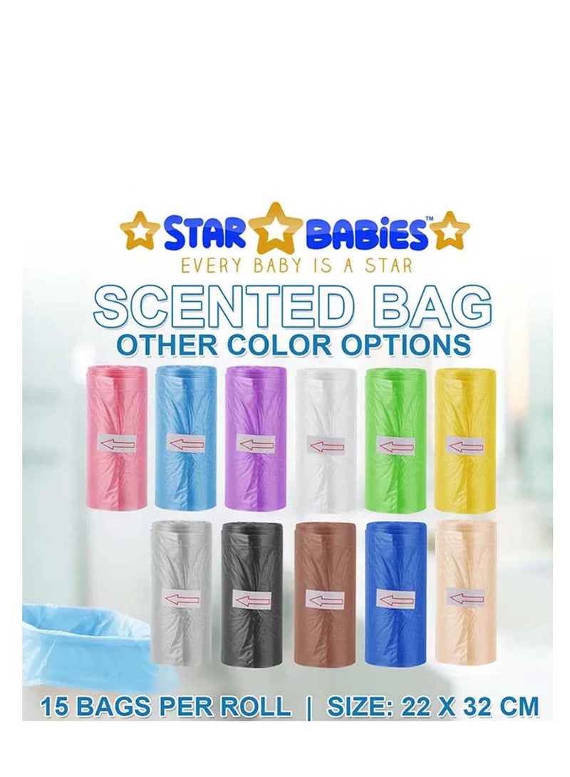 STAR BABiES حزمة كومبو (حقيبة معطرة 5 قطع مع موزع، حصيرة تغيير قابلة للتخلص 15 قطعة) - أزرق - Image 4