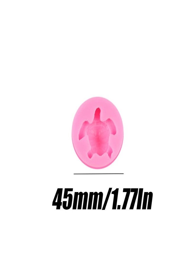 Quweiz 6 Pcs Sea Turtle Silicone Mold, 3D Animal Silicone Molds, Tortoise Chocolate Mold for Birthday Party Home Decor, Pink - Image 2