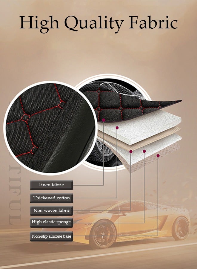 DUNISO 1PCS Auto Breathable Universal Four Seasons Front Car Seat Covers Luxury Include Front Car Seat Protector and Rear Car Seat Cushion Compatible with 95% Vehicle Fit for Cars Truck SUV or Vans - Image 5