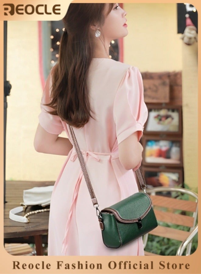 ريوكل حقائب كروس بودي نسائية حقيبة كتف جلدية بسعة كبيرة وحزام كتف قابل للتعديل وقفل معدني وحقائب يد بسيطة وأنيقة - Image 1