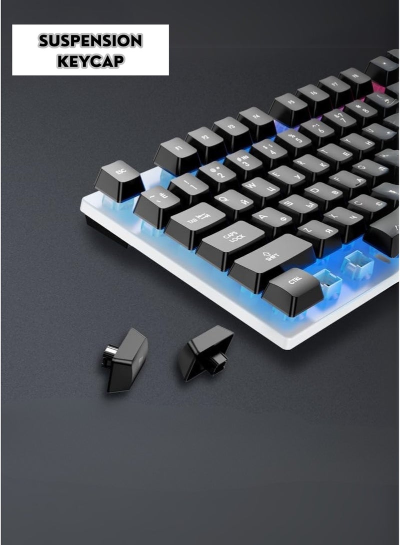 Kakusiga Ultra-Compact 103-Key RGB Gaming Keyboard & Mouse Combo – Hot-Swappable Keys, High DPI, Ergonomic, Ideal for Gamers, Typists & Travel – PC/Mac Compatible - Image 3