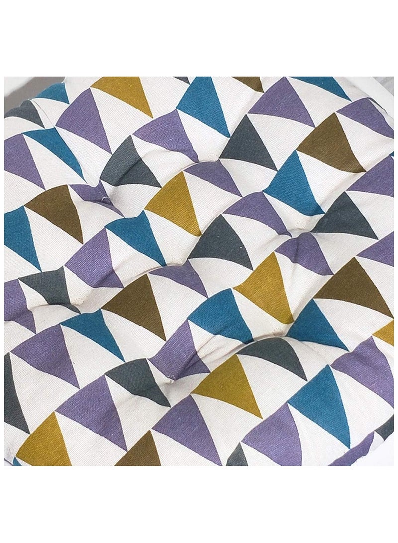 آنا وسادة كراسي دائرية من قطن الكتان المريح للمكتب المنزلي، قابلة للتنفس - Image 5