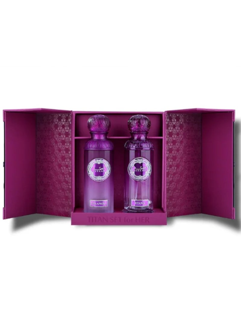 قصة طقم عطور قصة Titan Her للنساء – 2 × 90 مل (تيتانيا & سيرافينا) - Image 4