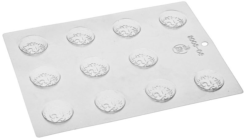 Paderno World Cuisine 11 Imprint Polypropylene 1.25 Inch Diameter Digit 25 Chocolate Mold - Image 4