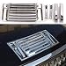 Lcojicep Hood Deck Vent Panel Covers Trim Moulding Compatible with Hummer 20032009 H2 Front Hood Vent Louver Cover front hood grille trim Hood Vent Panel Handle Kit Bright Light - Image 2