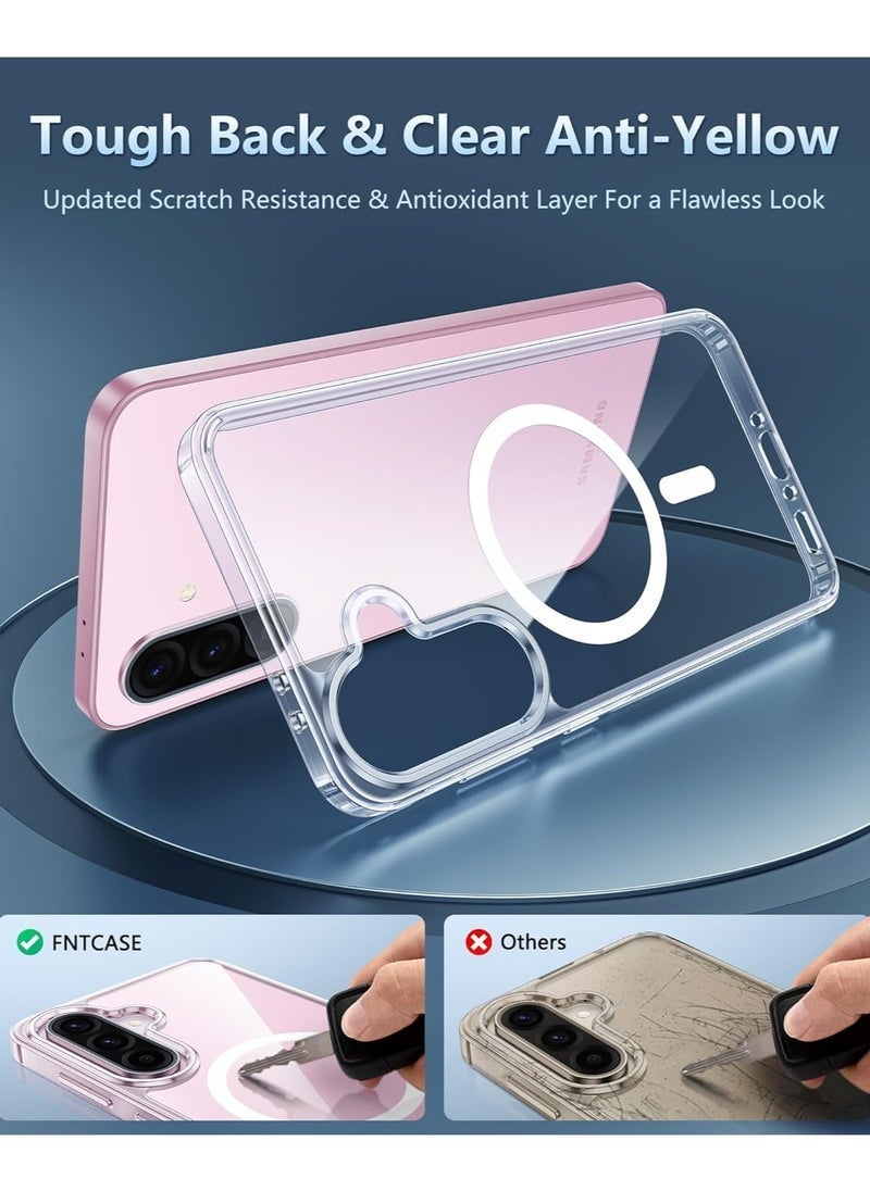 JAJEEK 2 in 1 Samsung A56 5G Case Compatible with Magsafe Anti Yellow with Screen Protector,ShockProof Cover for Samsung Galaxy A56 5G (2025) - Image 4