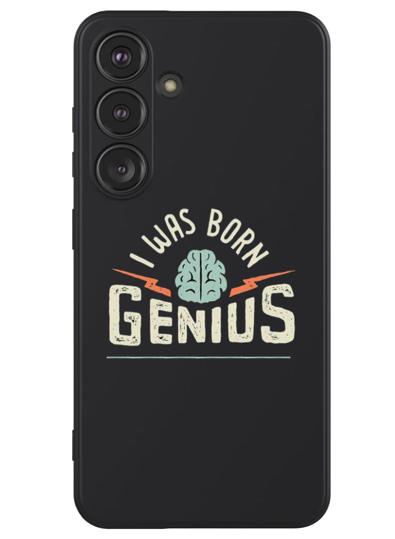 Theodor Protective Slim Fit Case Liquid Silicone Cover with Full Body Protection Anti-Scratch Shockproof Case For Samsung Galaxy S24 (Black) - Born Genius - Image 1