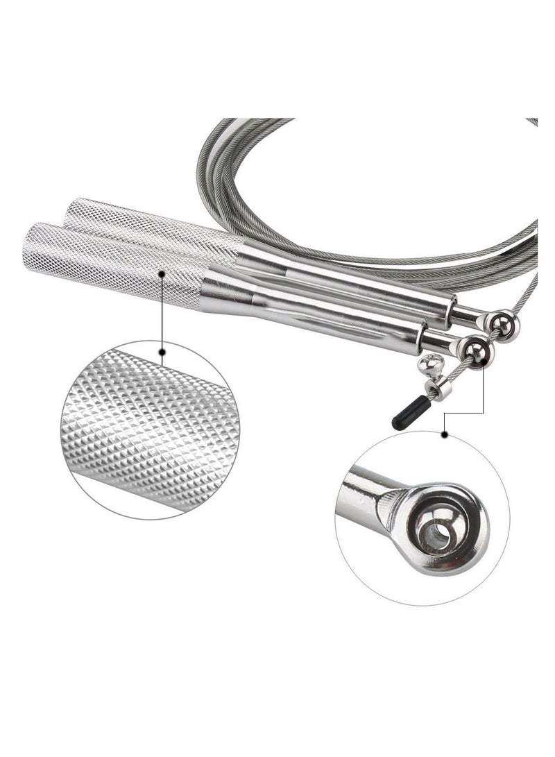 Spall Metal Speed Skipping Rope Jump Rope Workut Exercise Jump Rope With Bearing Adjustable Cables Bold Rope Aluminium Handles Metal Training For Adults - Image 2