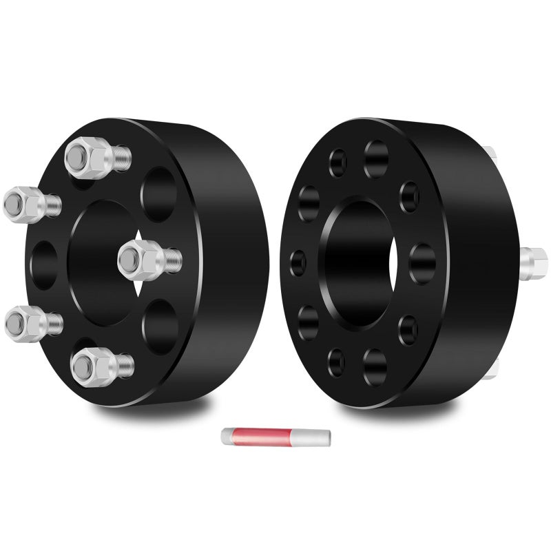 ECCPP 2PCS 50mm 2 لوج مركزية فواصل العجلات 5 لوج 5x475 إلى 5x475 5x12065mm تناسب 19872005 لشيفروليه بلازر 19822003 لشيفروليه كامارو 19842013 لشيفروليه كورفيت مع مسامير 12x15