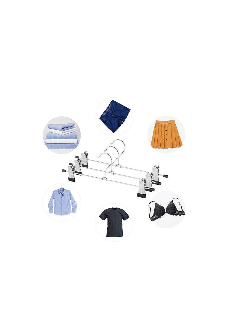 Red Dot Gift Red Dot Gift 25-Pack Pants Hangers, 12 Inch ( 30cm ) Trouser Hangers, Adjustable Metal Pants Hanger, Skirt Hangers With Clips Space Saving Hangers For Jeans (25)  - Image 4