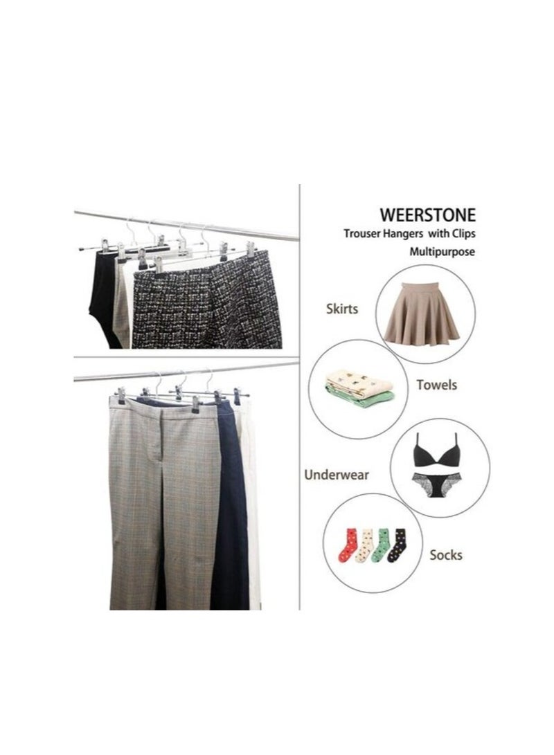 Red Dot Gift Red Dot Gift 25-Pack Pants Hangers, 12 Inch ( 30cm ) Trouser Hangers, Adjustable Metal Pants Hanger, Skirt Hangers With Clips Space Saving Hangers For Jeans (25)  - Image 5