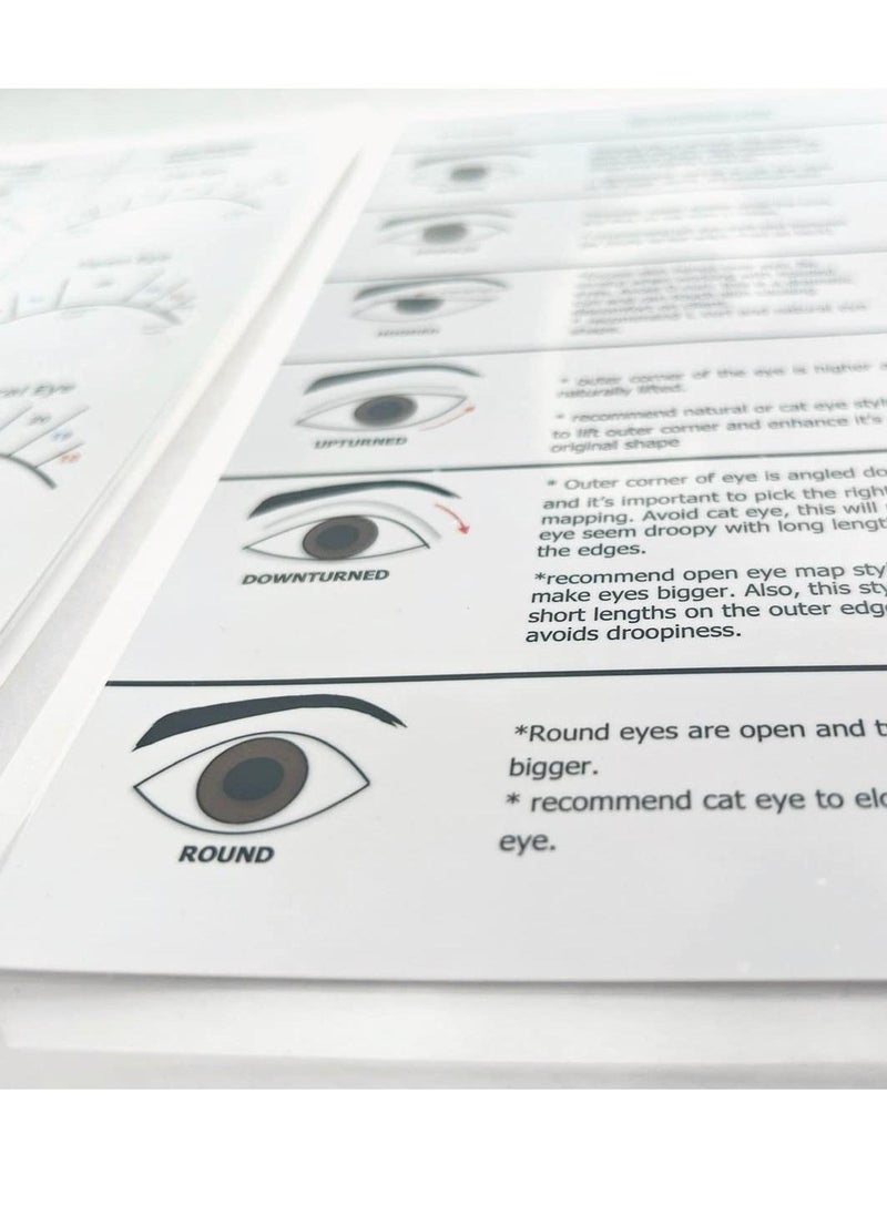 Generic - Lash Mapping Chart, for Eyelash Extensions Supplies Training Eye, Eyelash Extension Beginner Training and Practice Chart, Suitable for novice training - Image 1