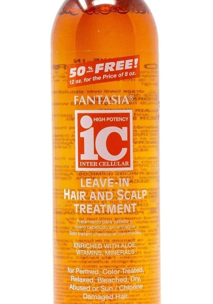Fantasia IC Leave-In Hair and Scalp Treatment - 12 oz, Enriched with Aloe and Vitamins for All Hair Types