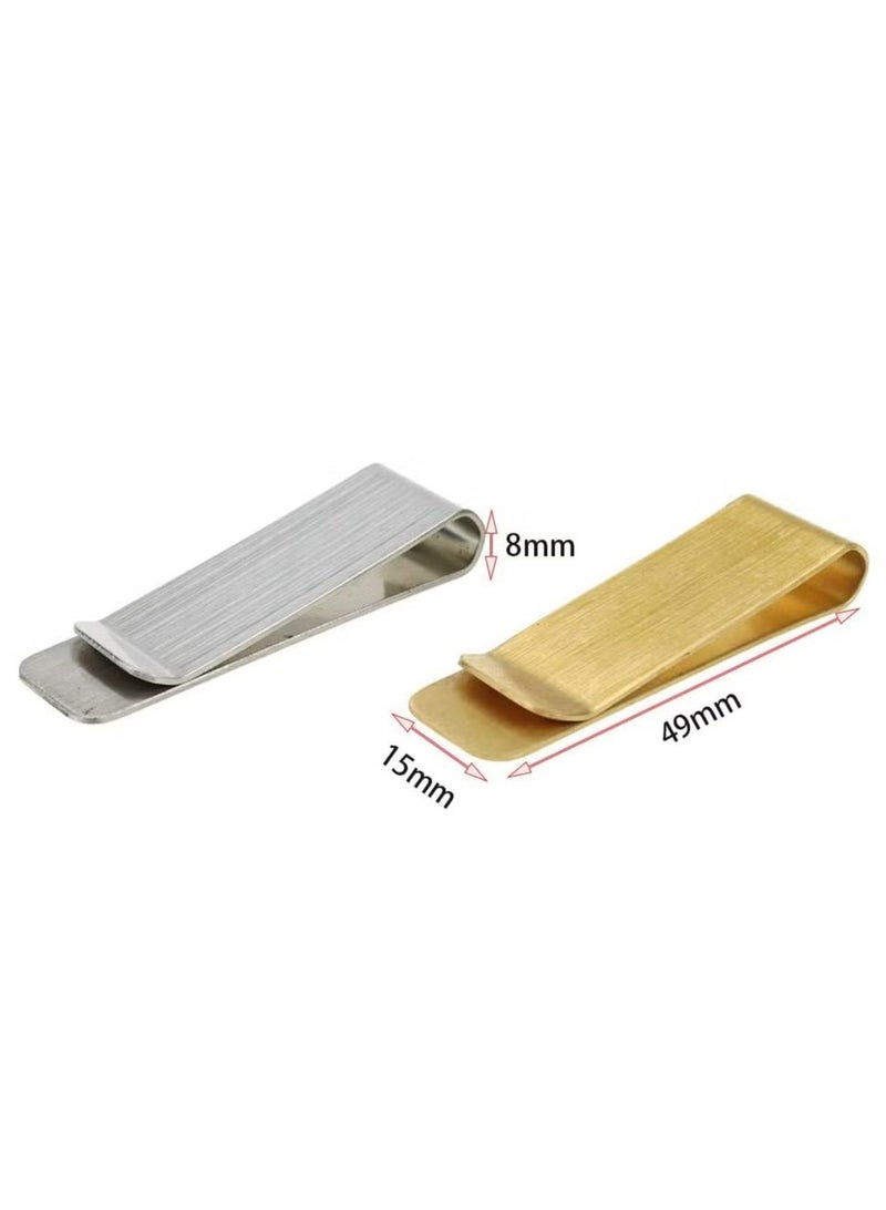 Ailily 4PCS Metal Money Clip Set - Stainless Steel and Brass Clips for Cash and Credit Cards. - Image 4