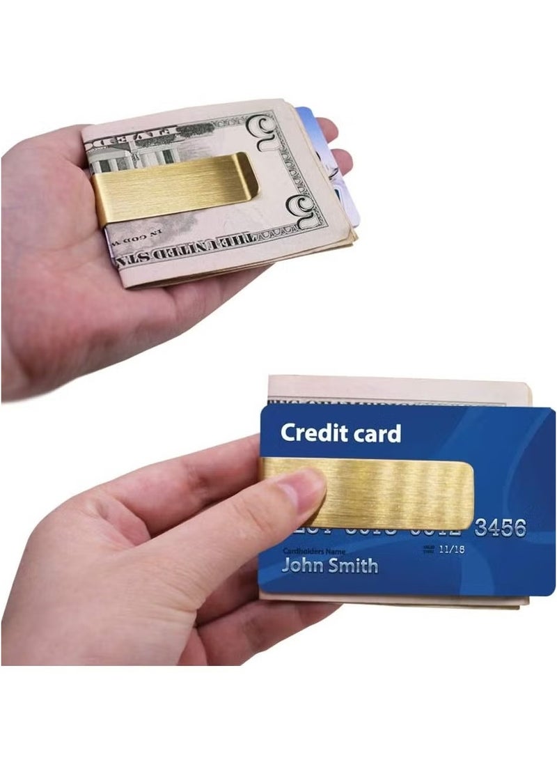 Ailily 4PCS Metal Money Clip Set - Stainless Steel and Brass Clips for Cash and Credit Cards. - Image 5