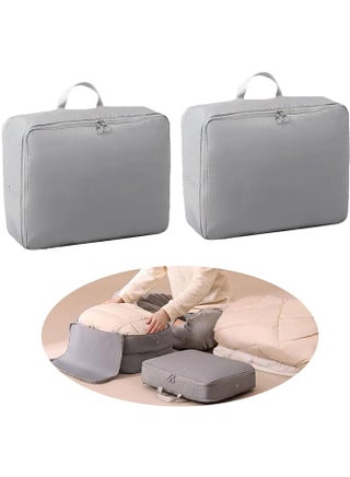 Space Saver Compression Bags,2PCS Travel Clothes Storage Bags for Down Coat,Cotton-padded Jacket Zipper Bag,Reusable Clothes Storage Organizer (Grey) - pzsku/ZD47AE71A1D7D4708B59EZ/45/_/1720591541/a9b365e7-fdfd-41b1-983a-ec99329bc890