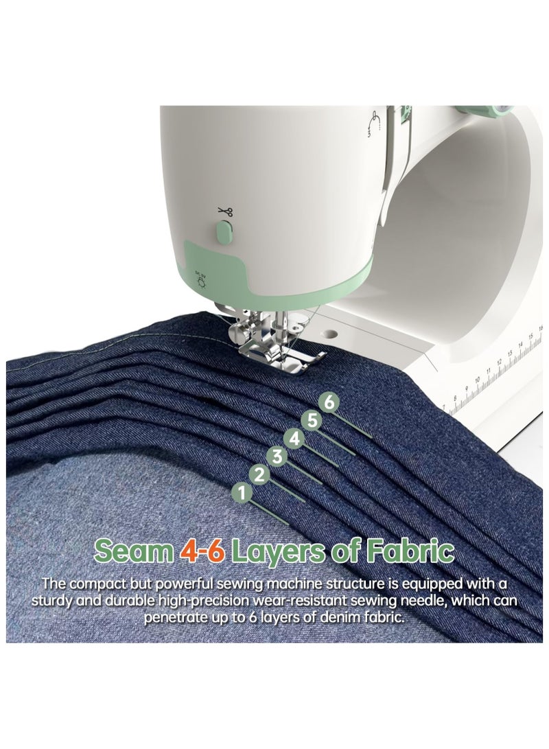 أسيف آلة خياطة كهربائية | تصميم سهل للمبتدئين | آلة منزلية بإبرة مزدوجة وخيط مزدوج مع 16 نمط غرزة - Image 4