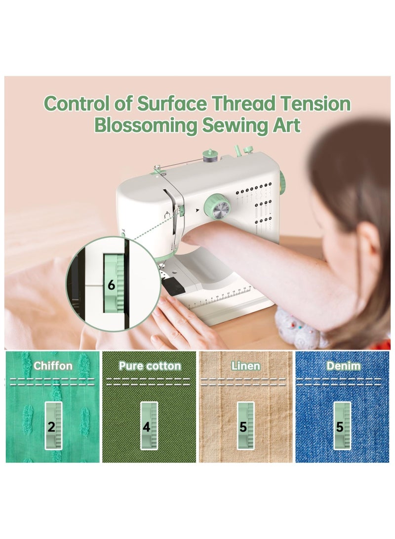 أسيف آلة خياطة كهربائية | تصميم سهل للمبتدئين | آلة منزلية بإبرة مزدوجة وخيط مزدوج مع 16 نمط غرزة - Image 3