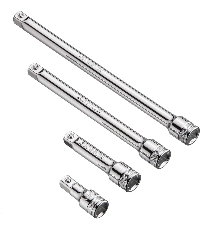 ARES ARES 70244-4-Piece 3/8-Inch Drive Socket Extension Set - Includes 1 3/4-Inch, 3-Inch, 6-Inch and 8-Inch Extensions - Premium Chrome Vanadium Steel with Mirror Finish  - Image 1