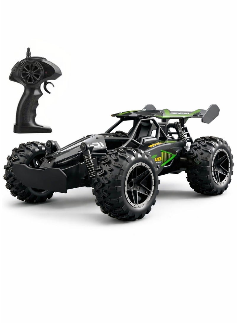 O2. Black Small High-Speed Remote Control Off-Road RC Car up to 15 km/h, 2.4GHz Racing Buggy with Rechargeable 3.7V Battery, USB Charging Cable, Metal Shock Absorbers and 40m Remote Control Range for Kids - Image 2