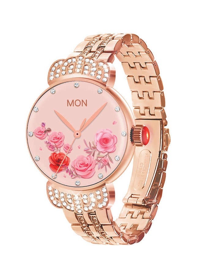 Smartberry Cross-Border Private Model S810 Smart Watch Blood Oxygen Sports Monitoring Women's Sports Bracelet- Golden Color - Image 1