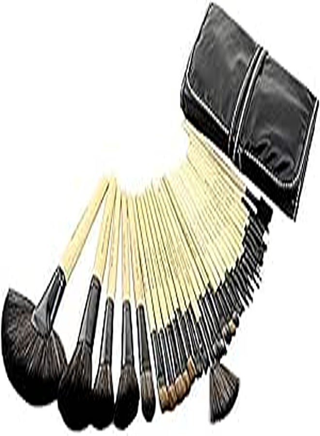 FAS-MB-03-BR Professional Makeup Brushes 32pcs - Beige