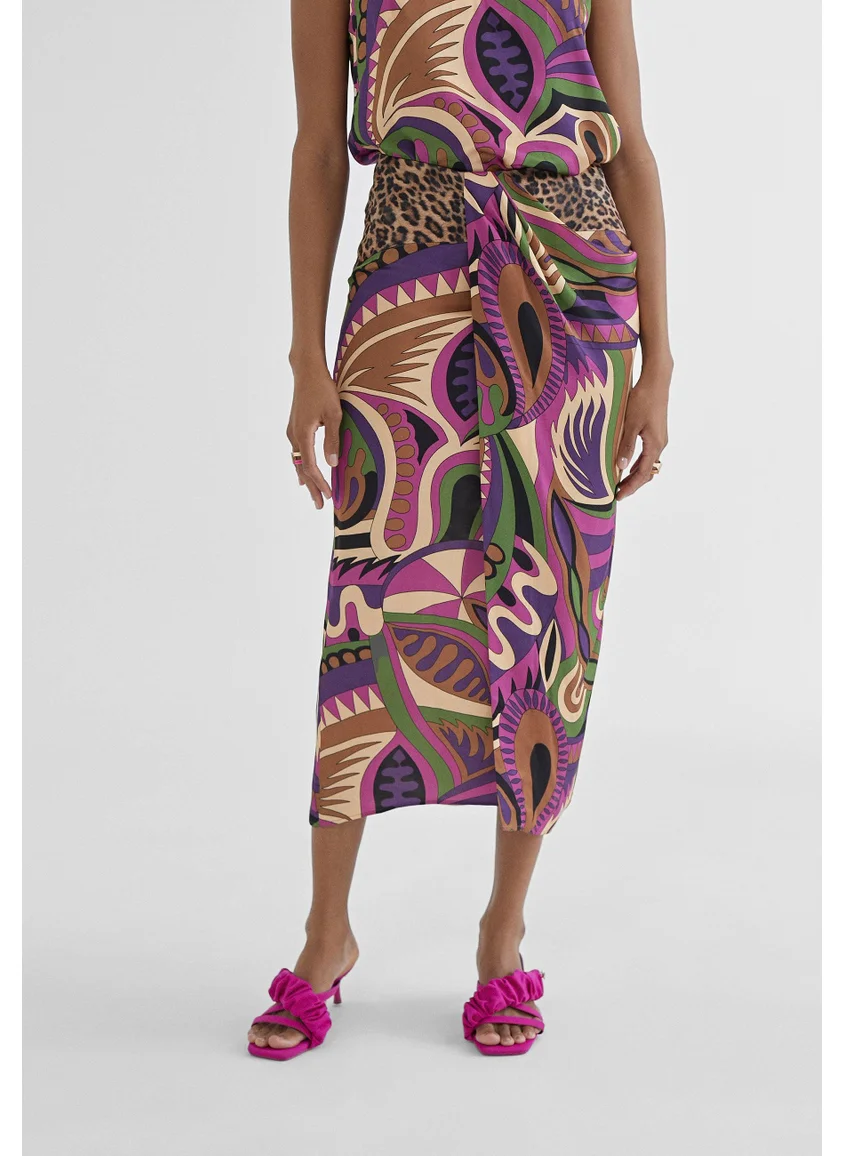 لولا كساديمونت Printed pareo skirt