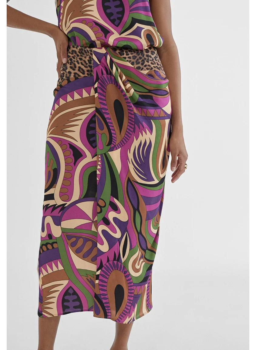 لولا كساديمونت Printed pareo skirt