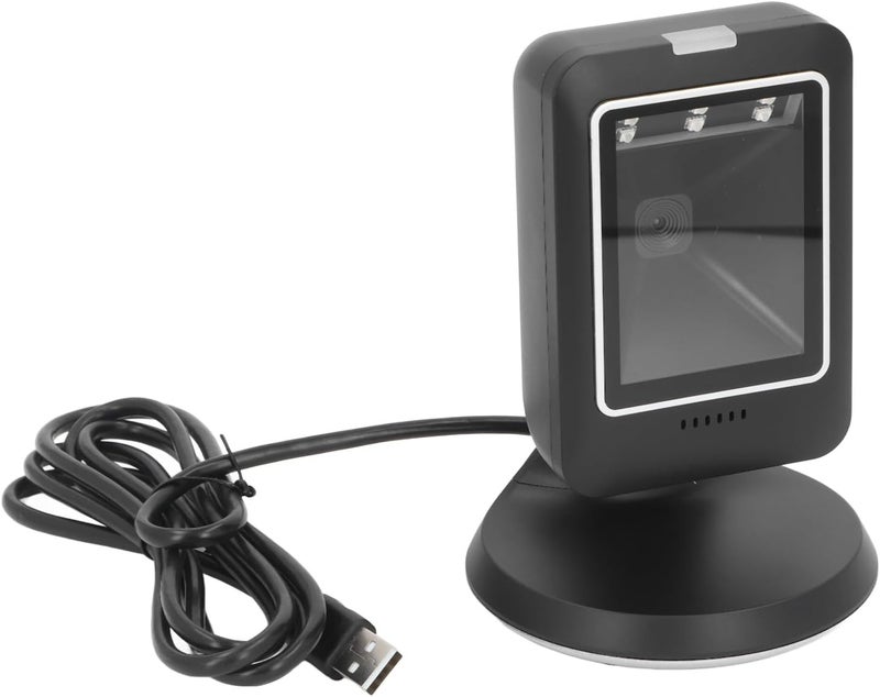 WALFRONT 2D Barcode Scanner Hands Free QR Barcode Scanner Omnidirectional USB Wired Auto Sensing CMOS Sensor Plug and Play for Retail Store Supermarket - Image 1