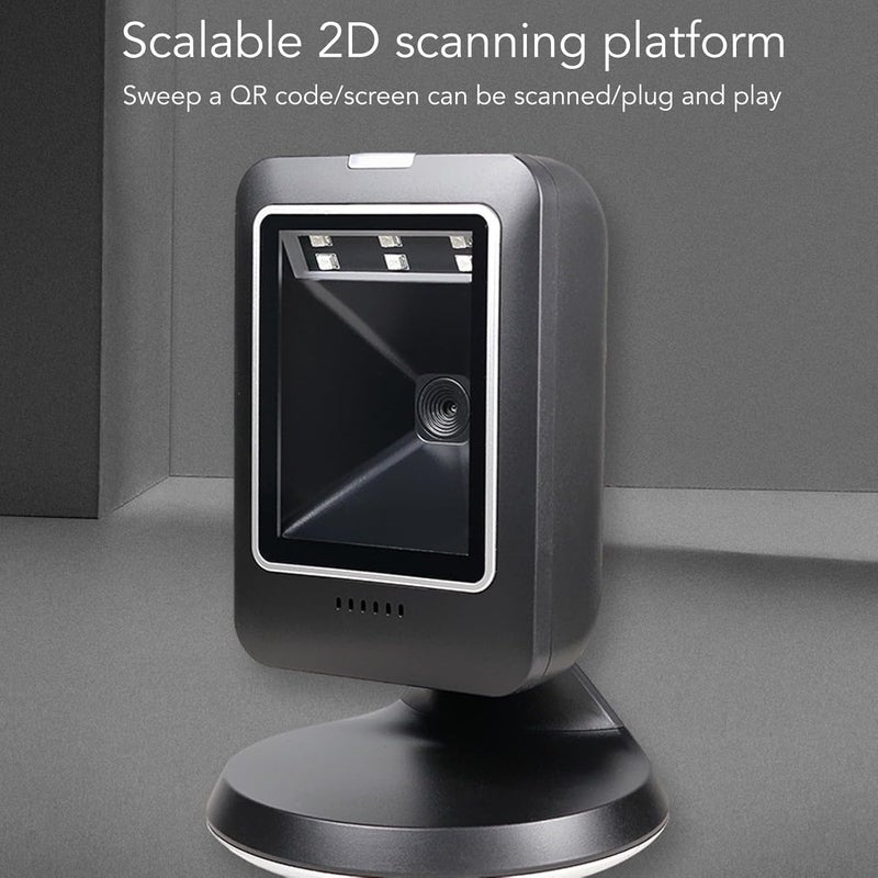WALFRONT 2D Barcode Scanner Hands Free QR Barcode Scanner Omnidirectional USB Wired Auto Sensing CMOS Sensor Plug and Play for Retail Store Supermarket - Image 5