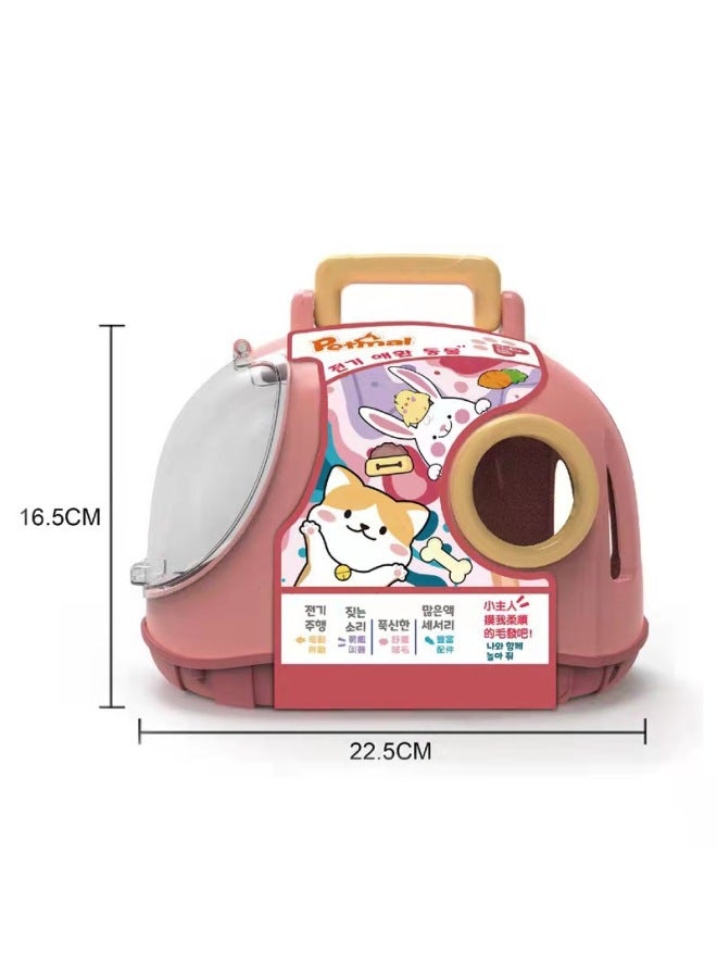 Cute Pet Rabbit Dog Plush Children's Toys Parent-child Interactive Portable Pet 777-26 Space Box Electric Sound-Color:MG-018 Rabbit Single 24 Batch - Image 3
