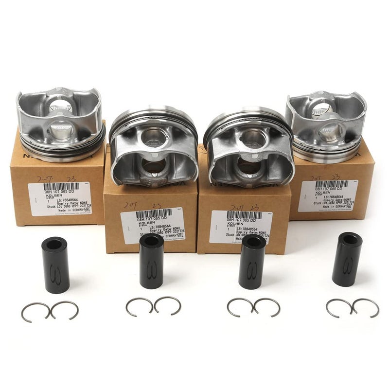 Sprwinautummer STD 4X Pistons Rings Set Piston Assembly Kit 8251mm 23mm 06H107065DD Replacement for Audi A3 A4 A5 A6 Q3 Q5 TT VW Beetle CC EOS Golf Jetta Passat TIGUAN EA888 20T Engine
