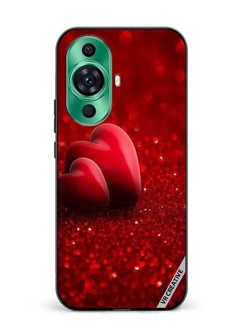 Protective Case Cover For Huawei nova 11 Two Red Heart Design Multicolour