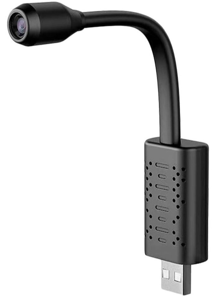 USB Portable WiFi Camera – Mini Wireless 360° Rotatable IP Camera with Motion Detection, Compact Design (Black) - Image 1