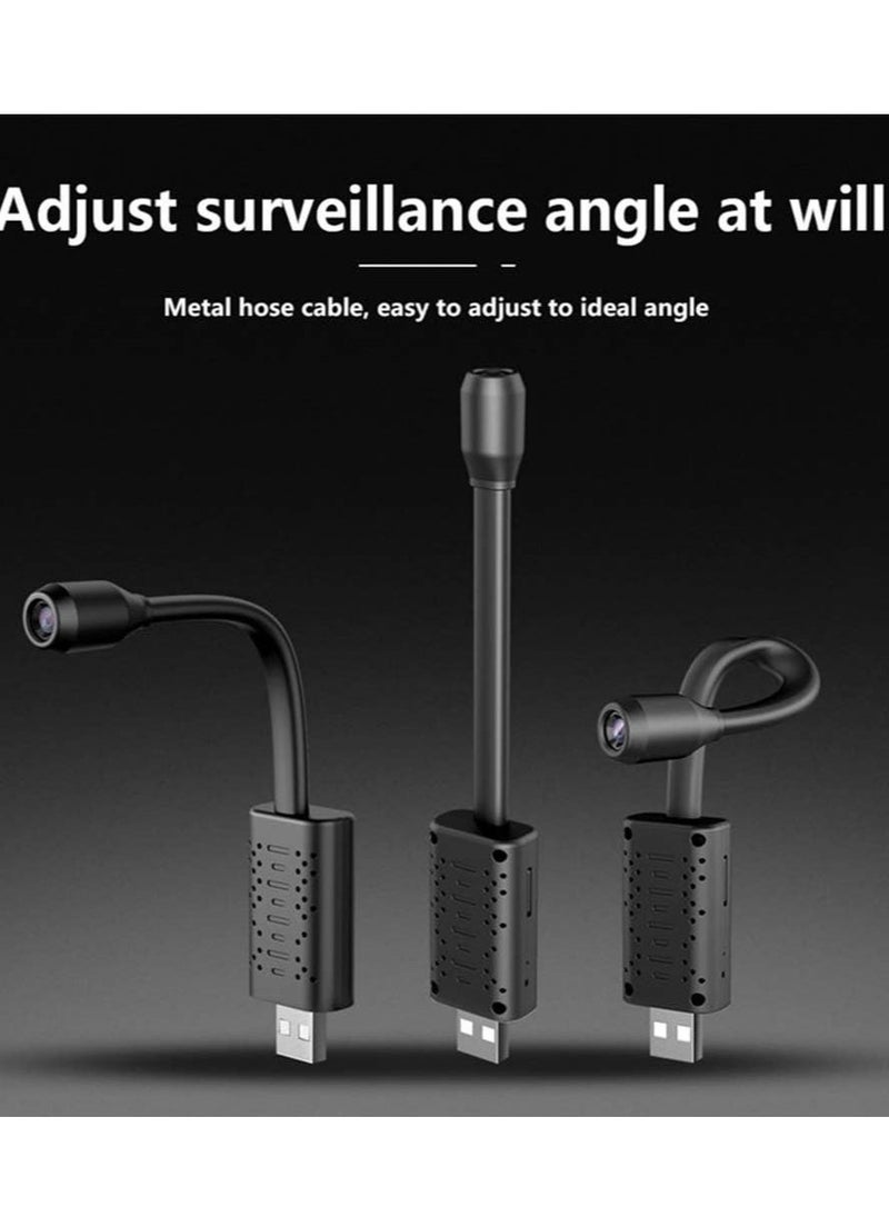 USB Portable WiFi Camera – Mini Wireless 360° Rotatable IP Camera with Motion Detection, Compact Design (Black) - Image 4