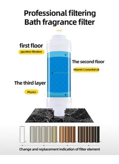 SKY-TOUCH Vitamin Shower Filter : Aromatherapy Hard Water Softener Chlorine & Fluoride Shower Filter Easy Installation for Universal Output Showerhead for Healthier Skin & Hair (Rose)  - Image 3