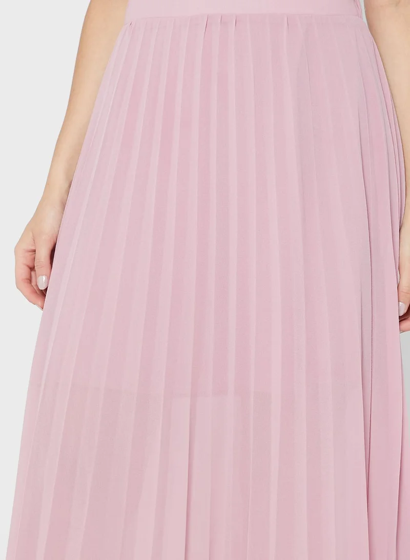 QUIZ Pleated Detail Chiffon Skirt