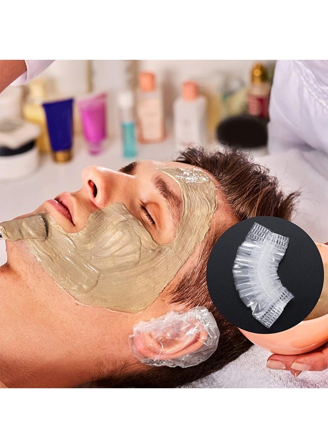 100 PCS Ear Protector Caps Disposable Elastic Clear Shower Water Ear Covers Large For Hair Dye, Shower, Bathing Ear Cover Caps, Spa Home Use Hotel And Hair Salon - Image 5