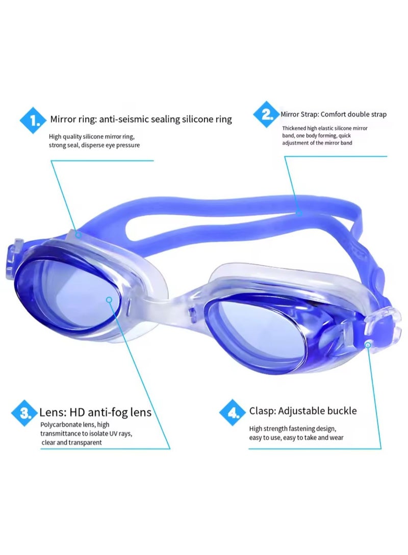 SportQ Swim Goggles Anti-Fog Leakproof UV Protection Youth Kids Wide Swim Goggles with Adjustable Strap  - Image 4