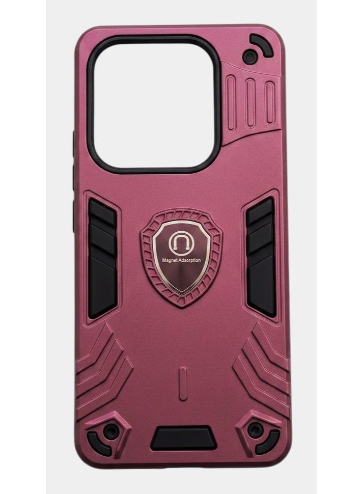 Xiaomi Redmi Note 14 Iron-Man Back Case Cover [Military Grade Drop Protection] Shockproof Case  Slim Cover With Camera Protection - Burgundy For Xiaomi Redmi Note 14