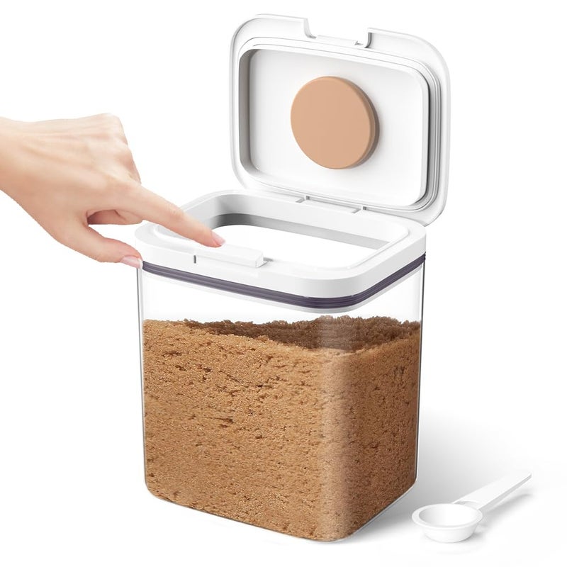 Moryimi Brown Sugar Container Airtight 2 Quart Brown Sugar Keeper Storage Container with Spoon