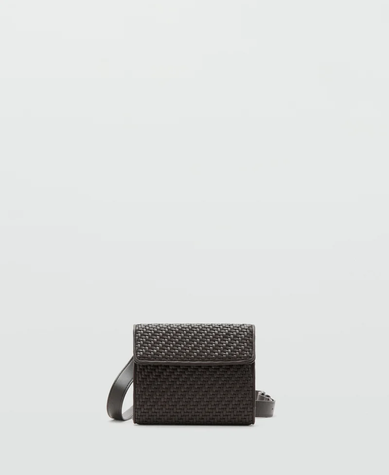 Braided crossbody bag with long handle